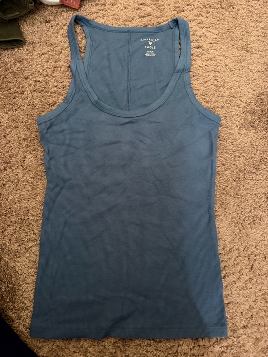 American Eagle Outfitters Tops - American Eagle Outfitters Blue Ribbed Tank - Women's